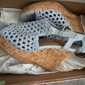 Stylish Gray Wedge Sandals